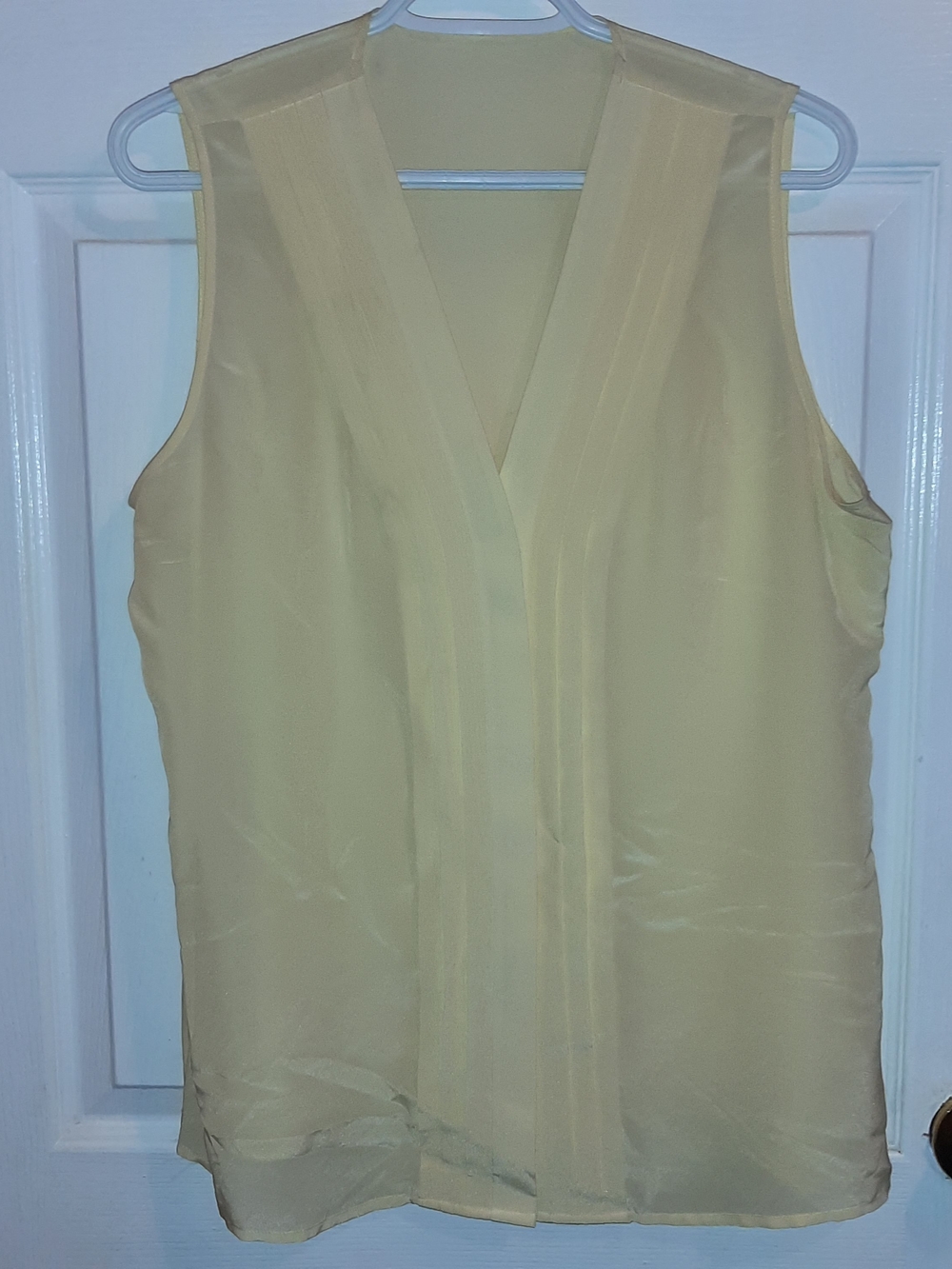 Theory Silk Button Down Tank Blouse